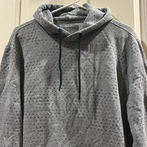 Express men pullover pattern hoodie sweatshirt front pouch drawstring hem size L